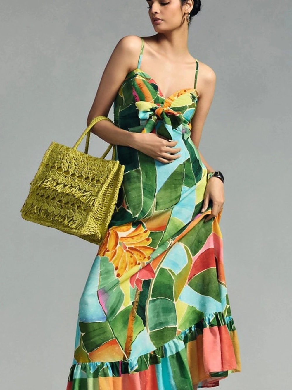 Farm Rio Abstract Print Maxi Dress